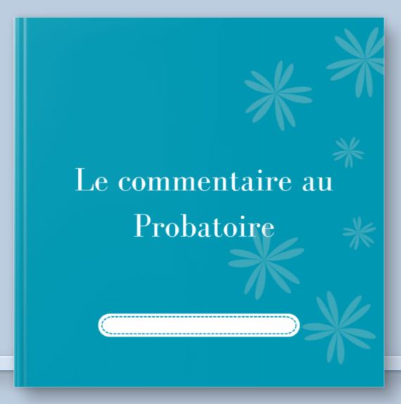 Le commentaire au Prtobatoire